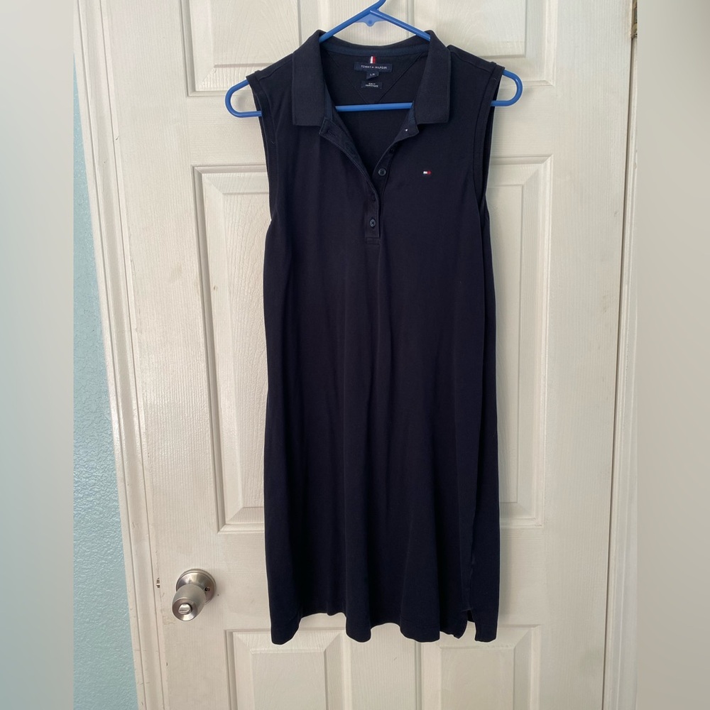 Tommy Hilfiger Navy Sleeveless Polo Dress